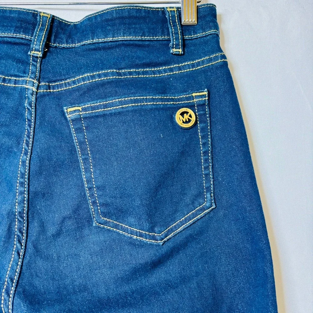 Michael Kors Izzy Skinny Jeans Womens 8 MK‎ Logo Denim